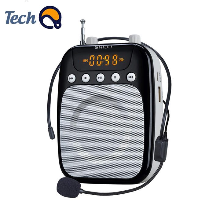 Loa trợ giảng đa năng SHIDU có kèm mic, máy trợ giảng cầm tay có dây màn hình kĩ thuật số, tích hợp FM, radio - Bảo hành 12 tháng