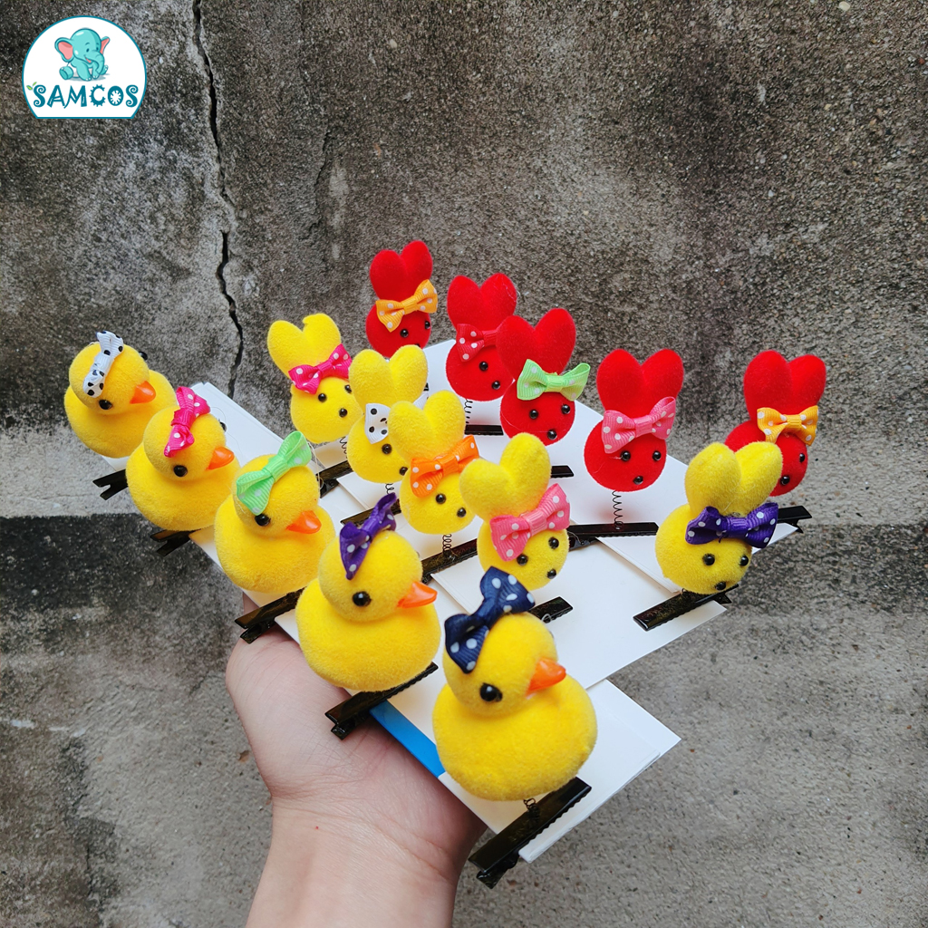 Kẹp tóc cho bé hình con thỏ, con vịt siêu cute dễ thương thời trang SamCos