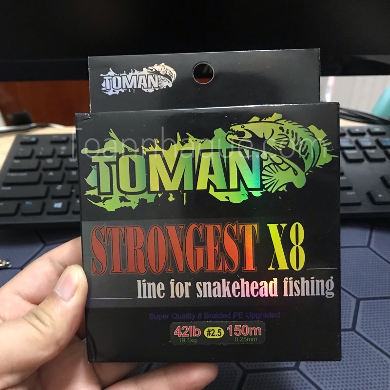 Dây pe, dù câu lure toman strongert x8 - tnq lures