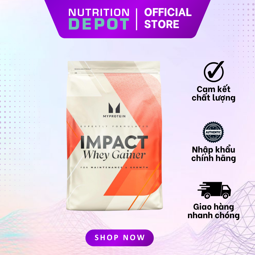 Sữa tăng cân tăng cơ Impact Whey Gainer Myprotein 2.5kg vị Chocolate Smooth - Nutrition Depot VN