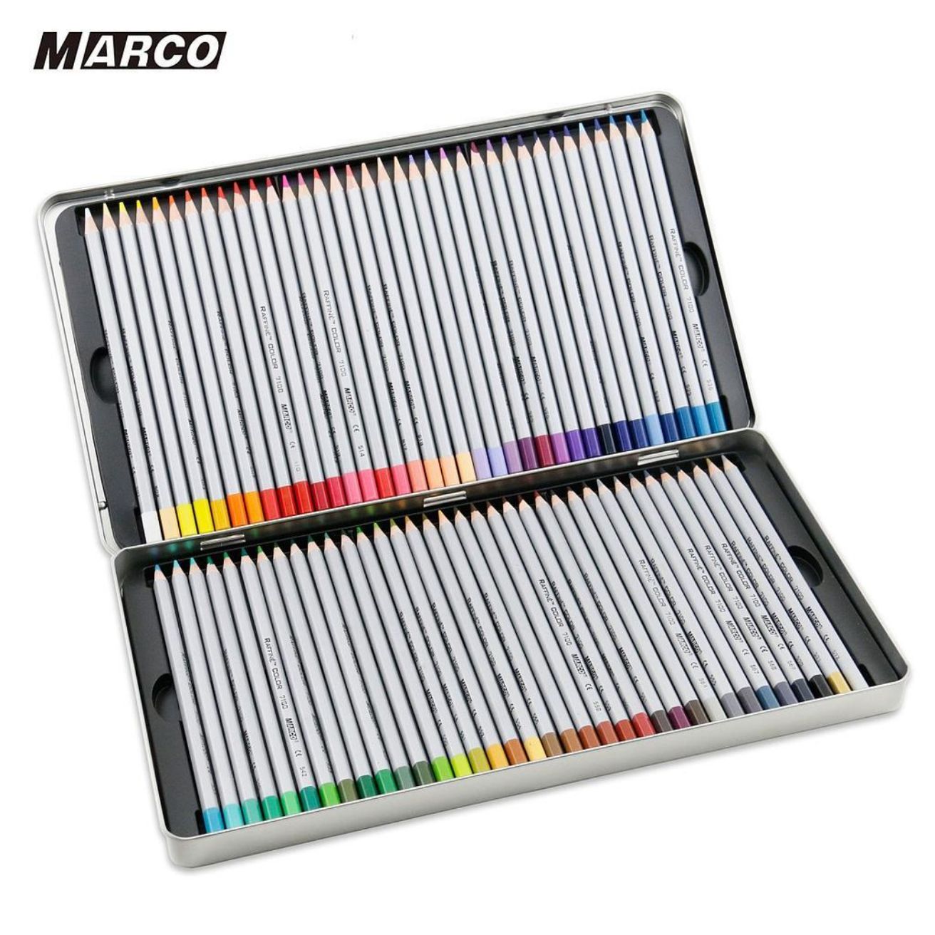 Bộ chì 72 màu marco-chì màu khô marco hộp thiếc.