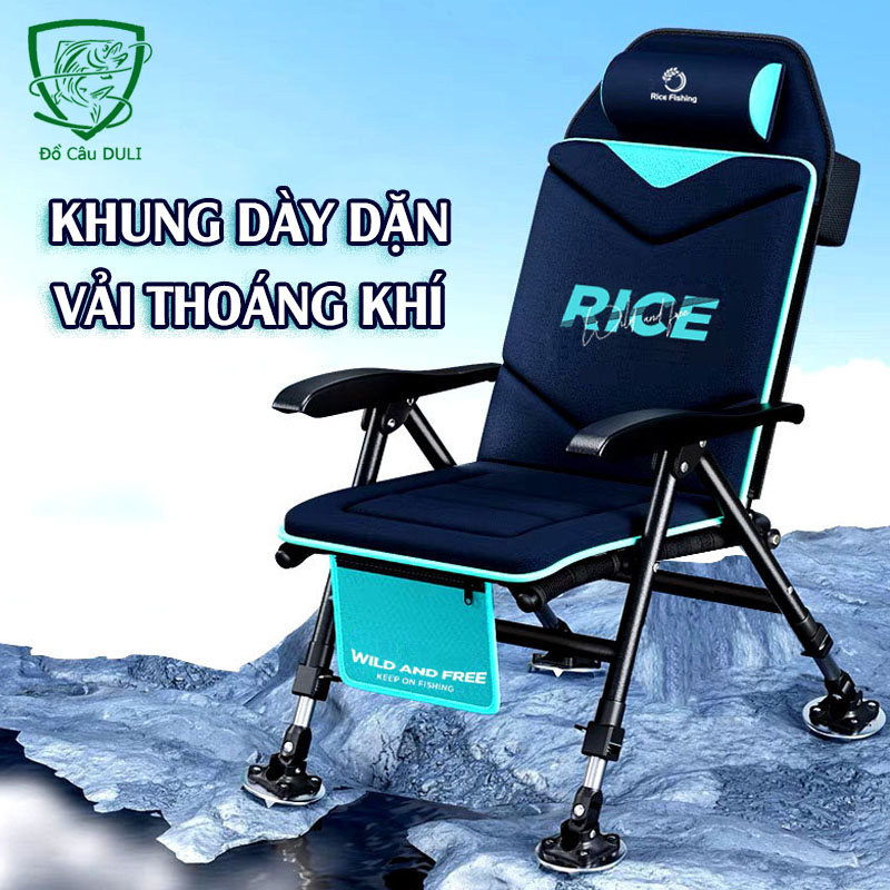 Ghế Săn Hàng Rice Fishing Chuyên Dụng Câu Đài Câu Đơn dễ dàng điều chỉnh tư thế, giải quyết mọi địa hình KK-52