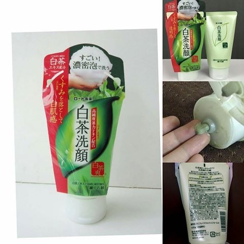 Sữa rửa mặt trà xanh Rohto shirochasou green tea foam Nhật Bản 120g