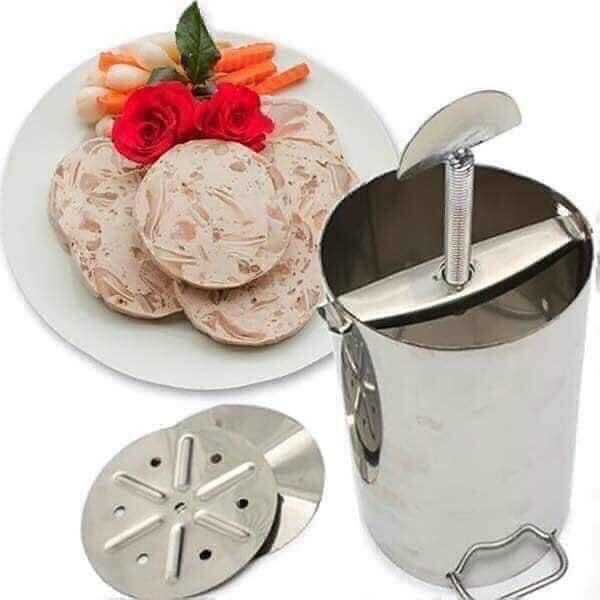 Khuôn làm giò bằng inox loại 1kg và 2kg.- khuôn làm giò-1kg- 2kg , khuôn làm giỏ thủ, khuôn làm giò chả, khuôn ép giò thủ - dụng cụ làm giò an toàn cho mọi nhà