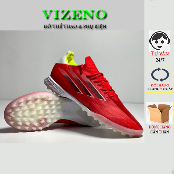 [ Tặng balo rút ] Giày Bóng Đá X Speedflow.1 đinh ngắn TF màu đỏ - vizeno