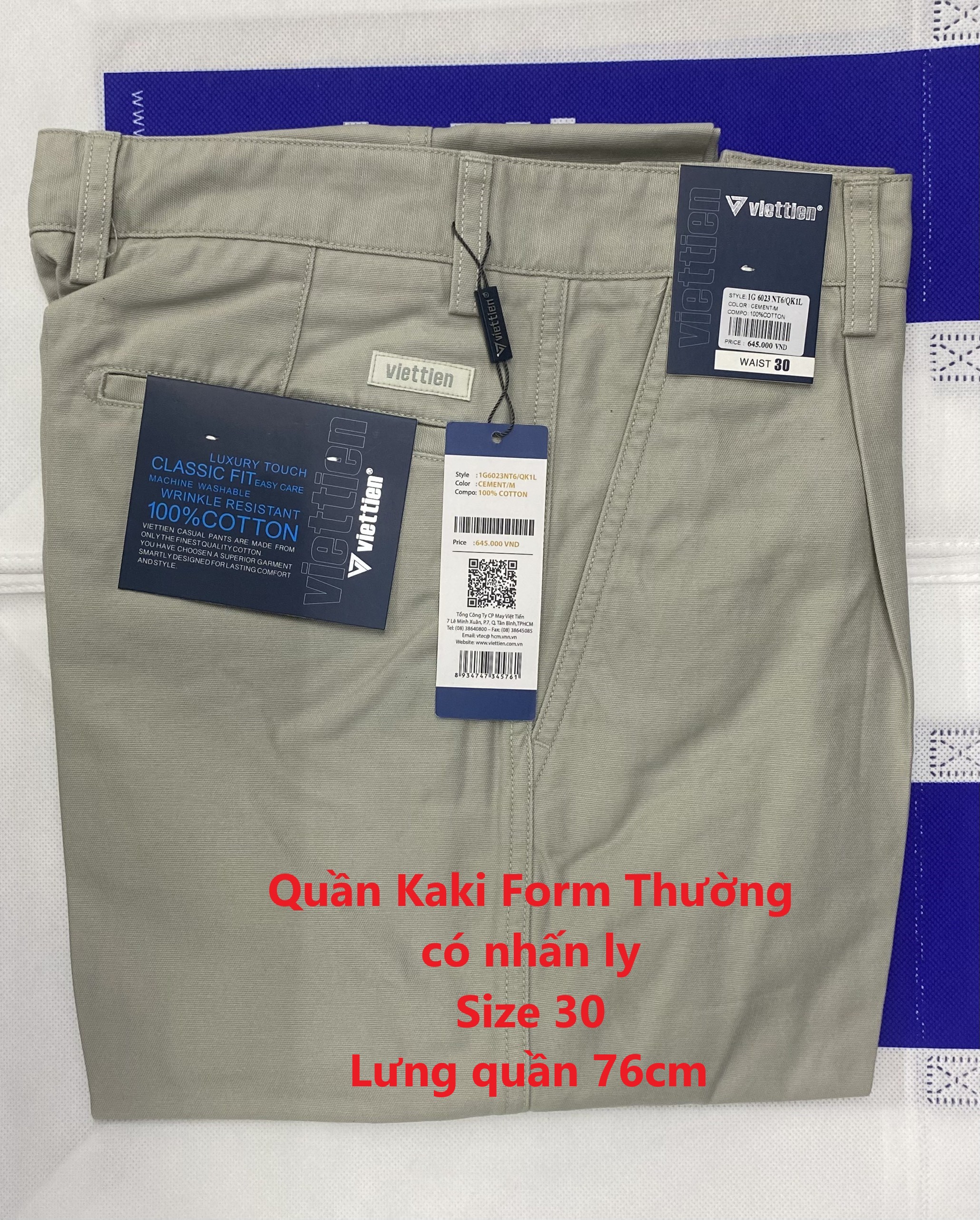 Quần Kaki Việt Tiến lẻ size