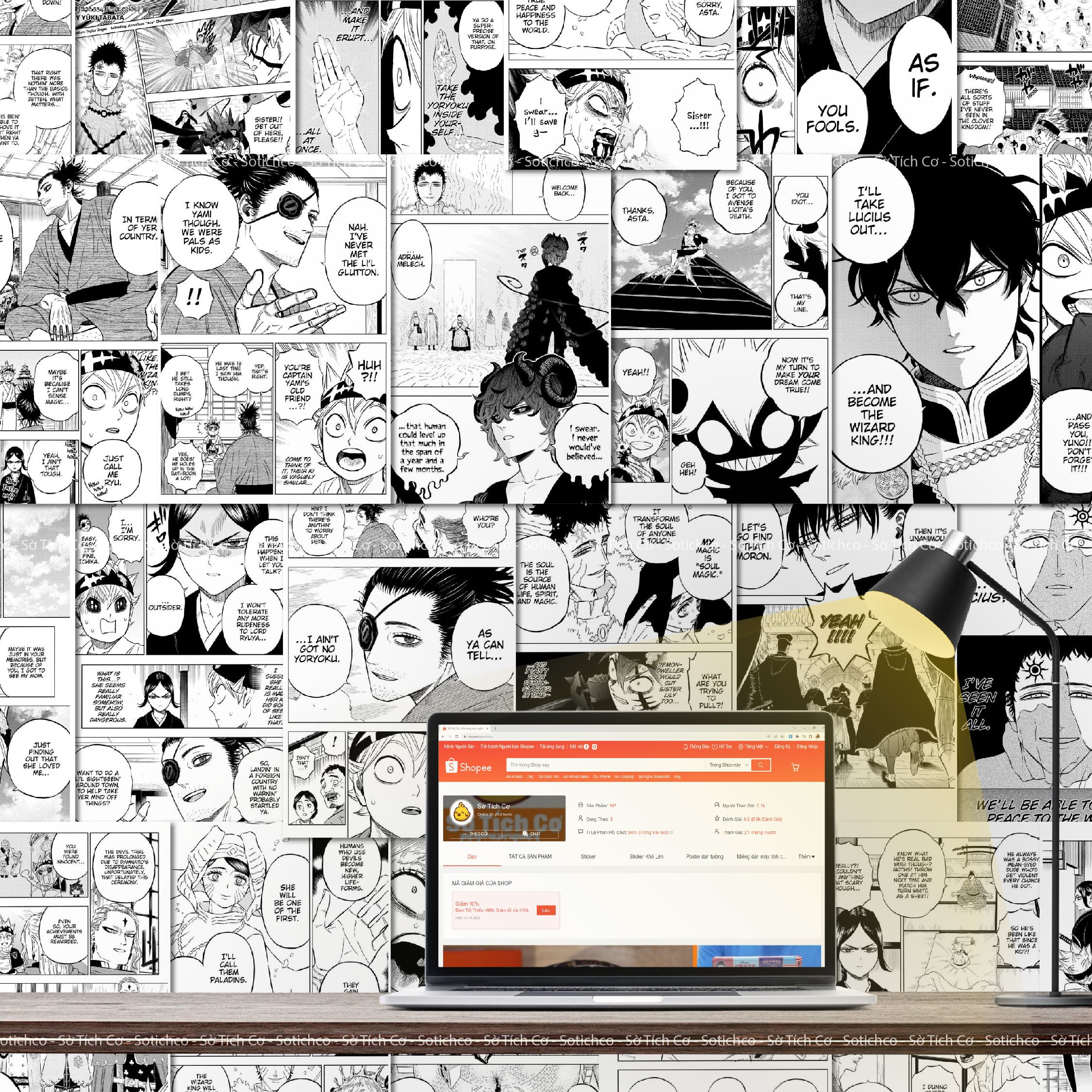 Wall paintings, wall posters - Anime manga Black Clover, Jujutsu Kaisen