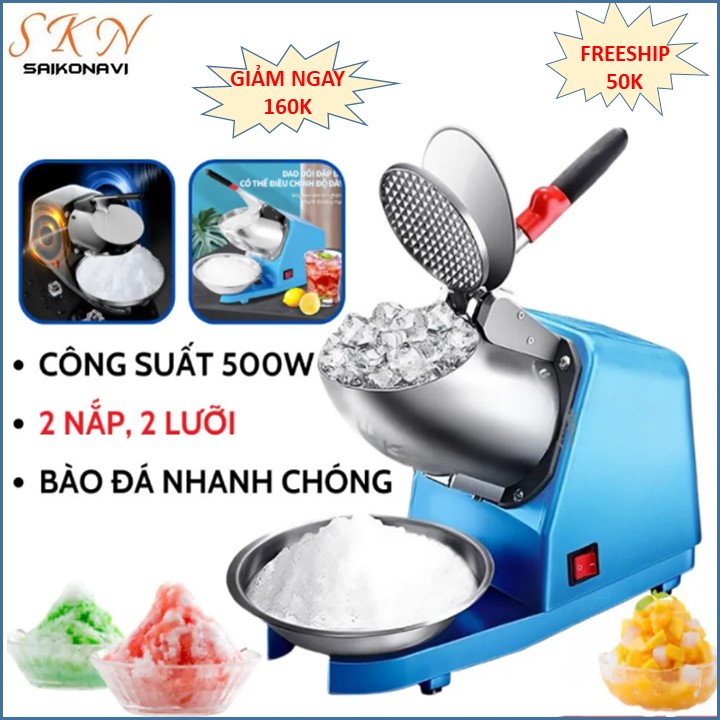 Máy bào đá năng - Máy xay đá bào giá rẻ có 2 lưỡi siêu khỏe và mịn