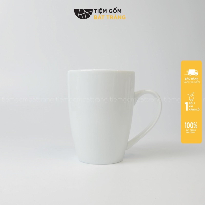 Cốc Sứ Uống Nước Bộ Ly Sứ Men Trắng Cốc Uống Trà Cafe Sứ Bát Tràng Cao Cấp Nhiều Kiểu Dáng Gốm Sứ Bát Tràng - 2