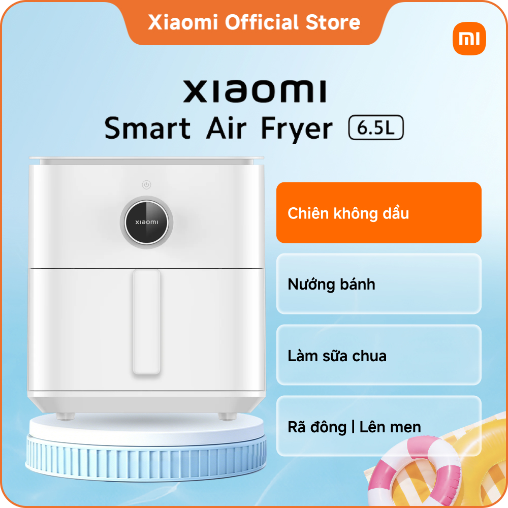 Xiaomi Smart Air Fryer 6.5L | Chiên không dầu | Nướng bánh | Làm sữa chua | Sấy trái cây | Rã đông | Lên men