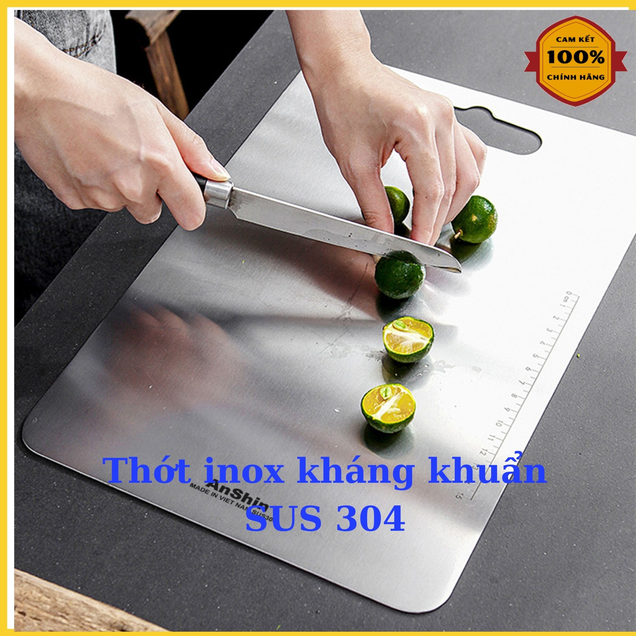 Thớt inox kháng khuẩn SUS 304 giải pháp thay thế hoàn hảo cho thớt gỗ, thớt nhựa- Hàng Chuẩn inox 304 an toàn cho sức khoẻ người tiêu dùng.