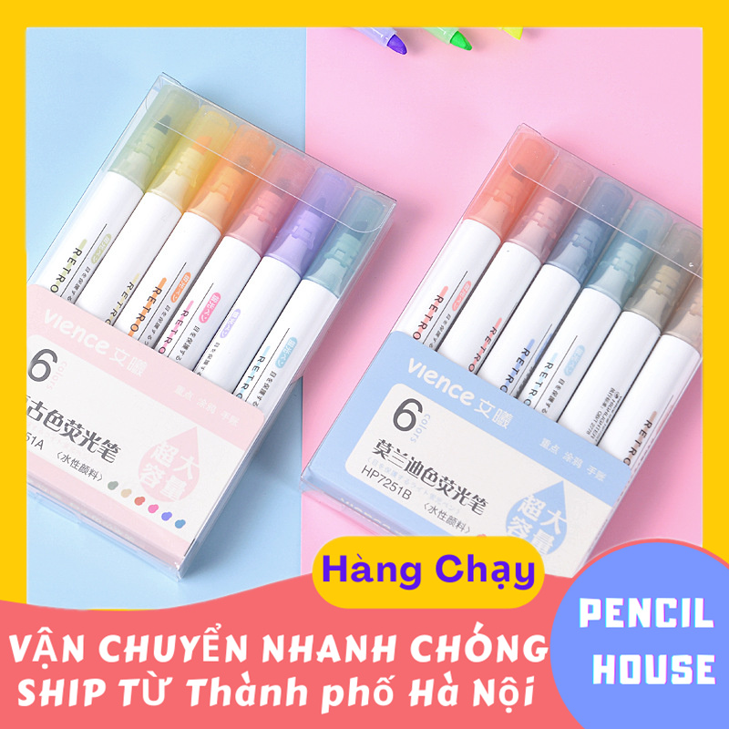 Morandi Màu Retro Macaron Highlighter Sinh Viên Đánh Dấu Tài Khoản Tay Màu Nước Bút