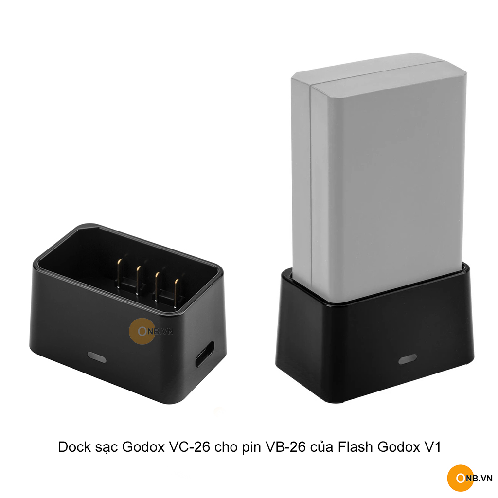 Dock sạc godox vc-26 cho pin vb-26 của flash godox v1