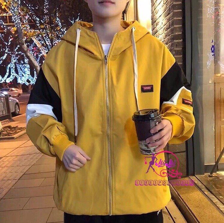 Áo khoác dù Avalon có nón tay có 2 tông màu cực kỳ cá tính giống Hot boy AV61077 - Áo khoác nam, áo khoác nữ phong cách Hàn Quốc chất vải mềm mịn dễ dàng phối đồ không bao giờ lỗi mốt, dành cho người dưới 65kg mặc cực kỳ đẹp