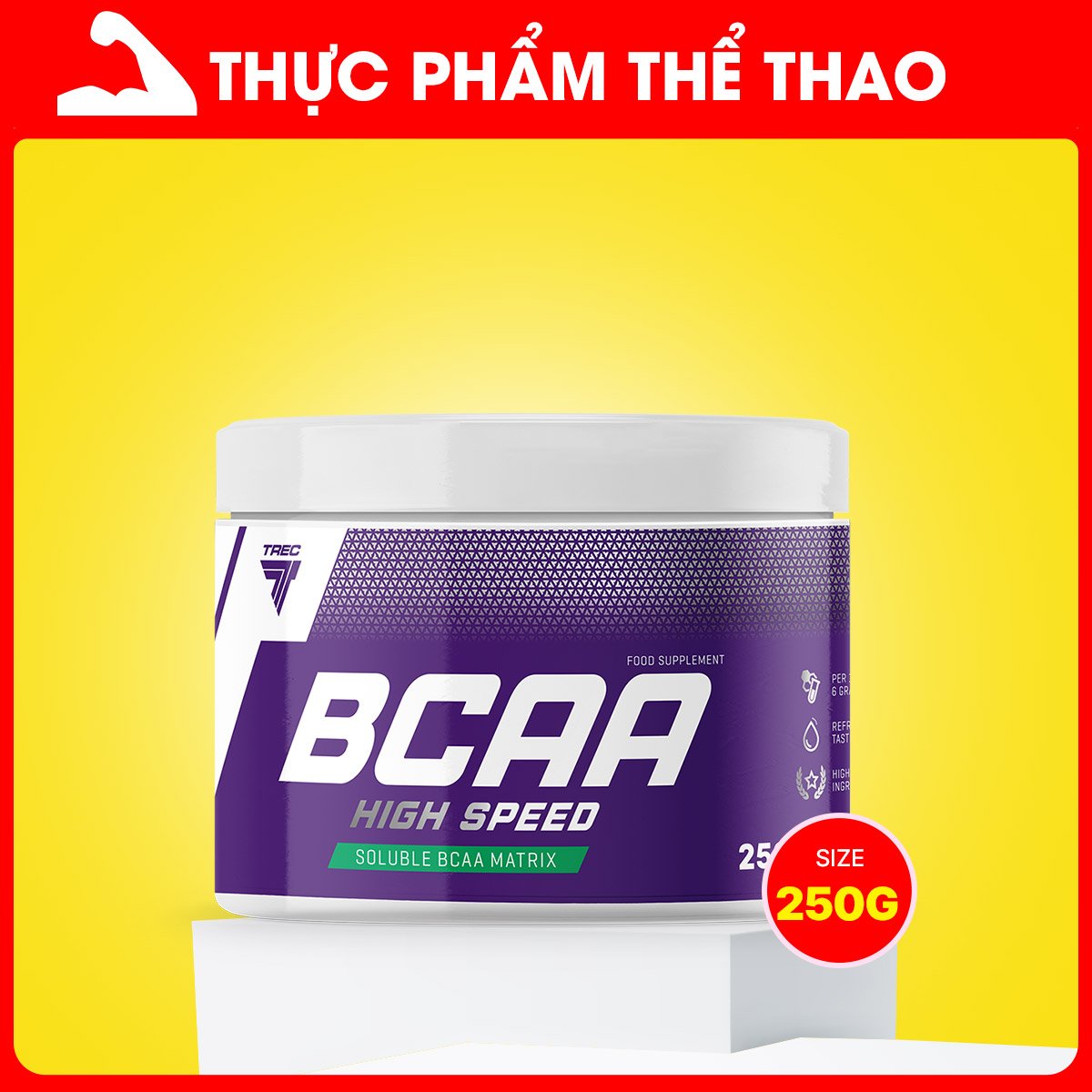Hộp BCAA High Speed (250G) - HÀNG CHÍNH HÃNG - Nhiều Mùi Vị - TREC Nutrition