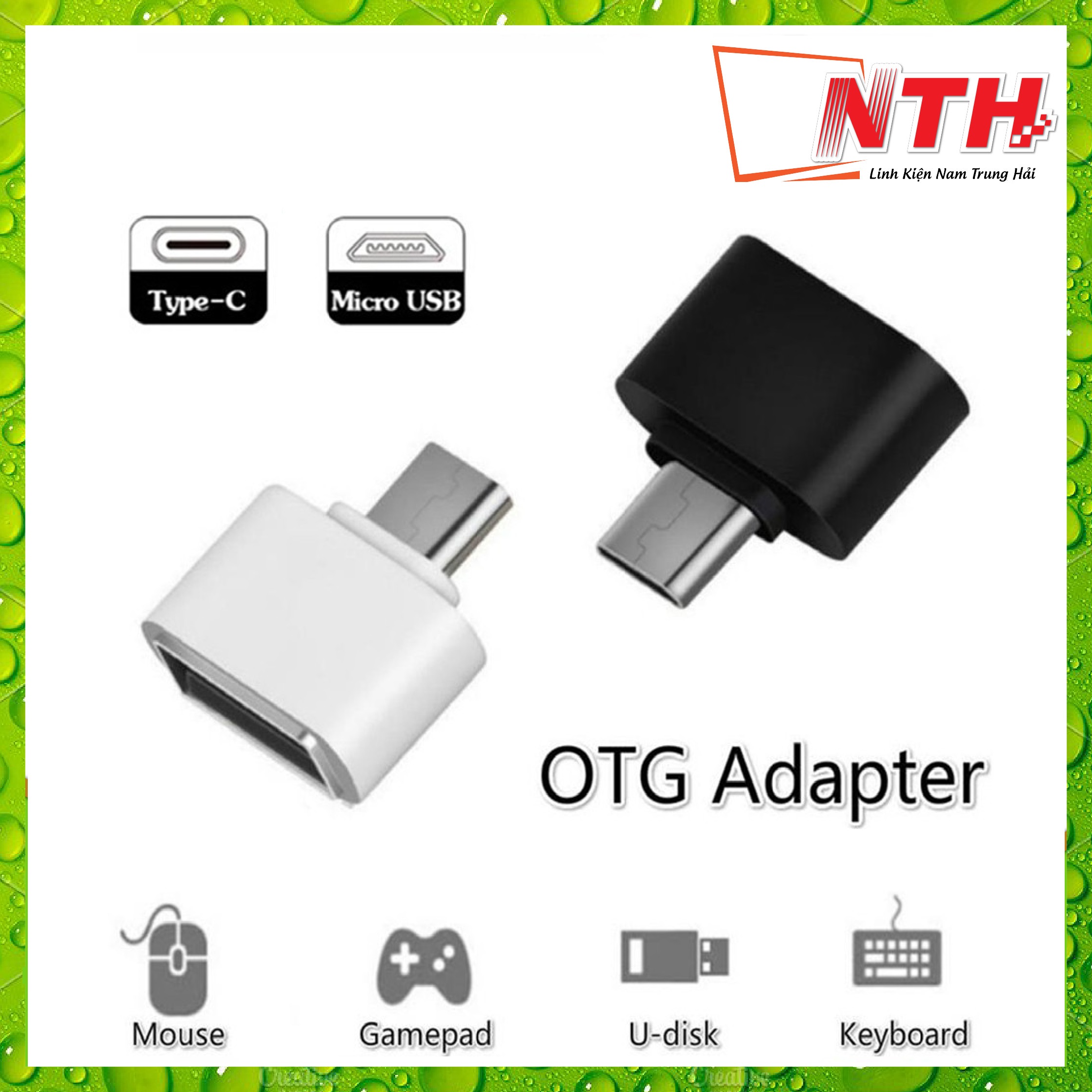 Đầu chuyển otg usb type c sang usb 3.0 kết nối chuột, bàn phím, tay cầm,...