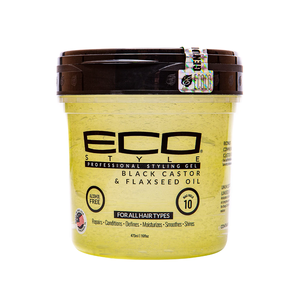 Gel Eco Style Black Castor & Flaxseed Oil tạo kiểu tóc nam nữ - 473ml