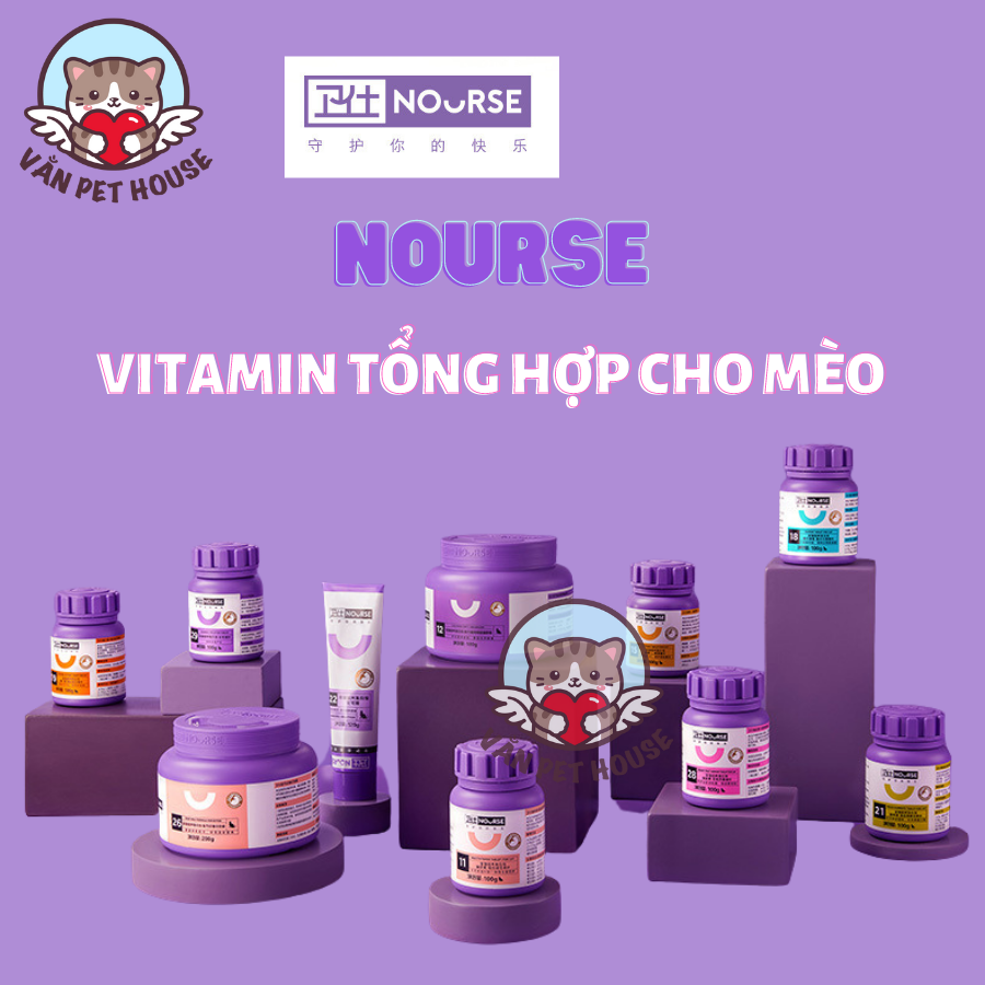NOURSE Vitamin Dinh Dưỡng Tổng Hợp Cho Mèo Hũ Nguyên/Gel