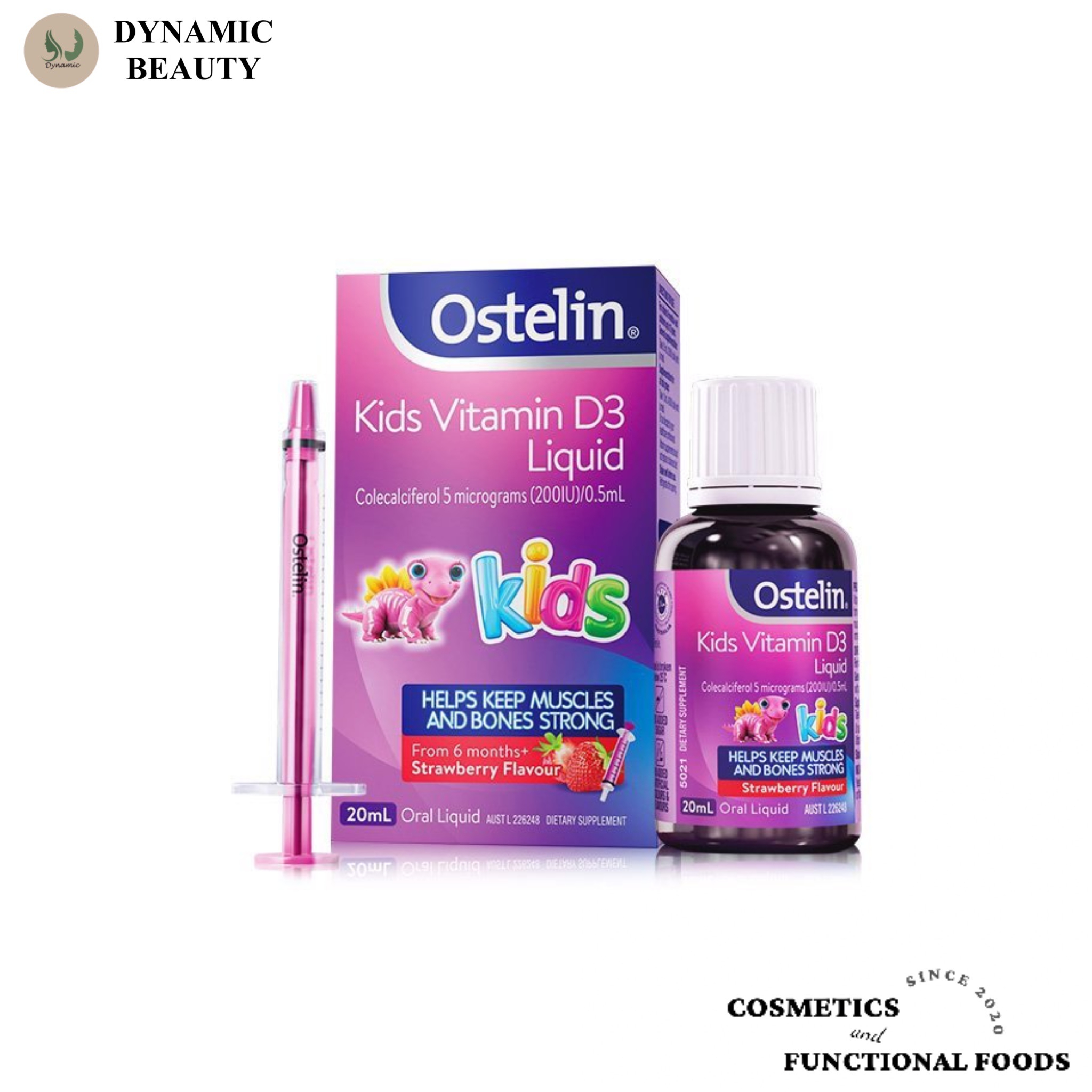 Vitamin D dạng nước cho trẻ Ostelin kids vitamin d3 liquid 20ml bổ sung vitamin d cho bé từ 6 tháng tuổi của Úc