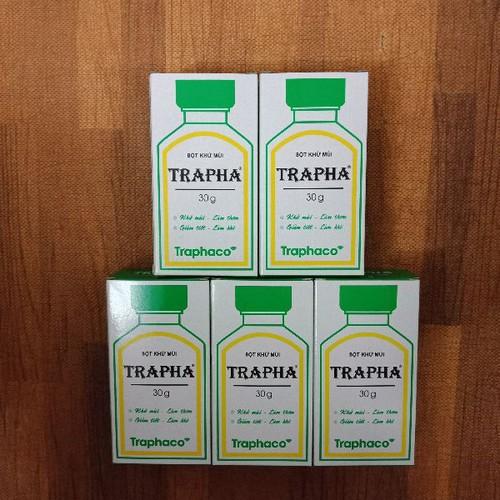 Combo 5 lọ bột khử mùi Trapha