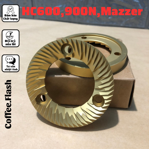 Bộ lưỡi dao 64mm cho máy xay cà phê hc600, 900n, mazzer phủ titanium