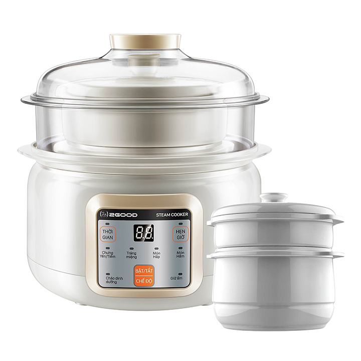Nồi hầm chậm, nấu cháo, hấp đa năng cách thủy thông minh dung tích 1.5L 2GOOD A600 - Hàng chính hãng - Bảo hành 24 tháng - Tặng kèm sách hướng dẫn nấu ăn dặm cho bé