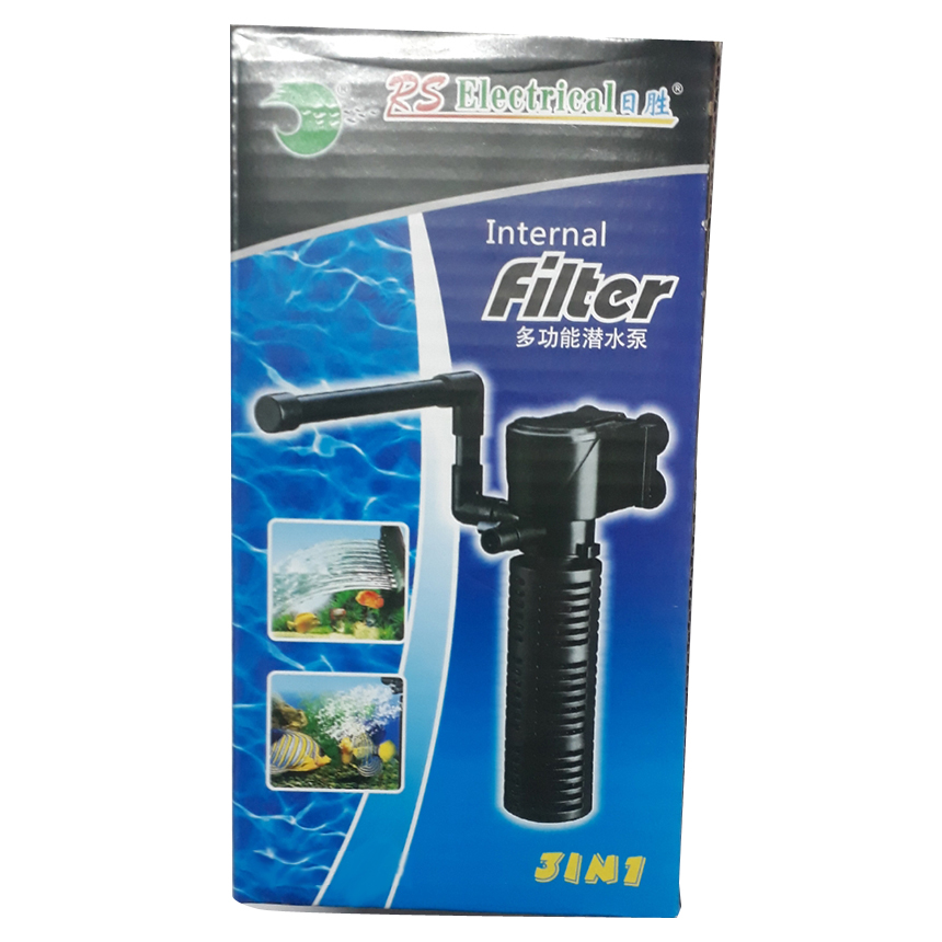 Máy Lọc Nước Bể Cá Cảnh Đa Chức Năng Tích Hợp 3 Trong 1 RS 605 Cho hồ cá cảnh dài từ 50-60cm