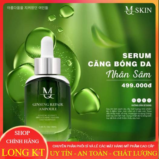 [Hàng Chính hãng 100%-Mq skin -Gía sĩ] Mq skin Tinh Chất serum nhân sâm giúp da căng bóng săn chăc,mịn màng như tuổi Thanh xuân 30ml