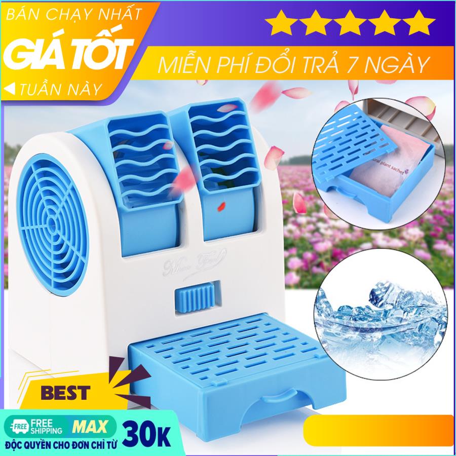 Quạt điều hòa mini có khay chứa đá 2 cửa giá rẻ - Quạt mini để bàn - Quạt điều hòa mini - Quạt Mini Fan Quạt điều hòa mini, quạt cầm tay, quạt tích điện (Màu ngẫu nhiên)