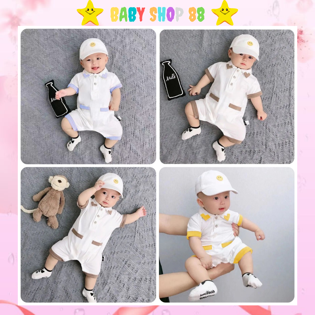 Bộ body đùi ngắn tay bodysuit cho bé trai bé gái sơ sinh mẫu C.2022