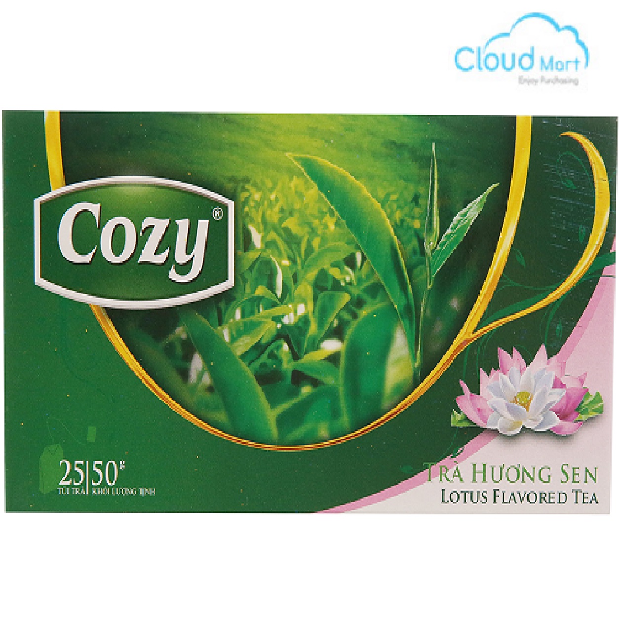 Trà Cozy hương Sen (2g*25 túi) - Nguyên Vật Liệu Pha Chế - Cloud Mart
