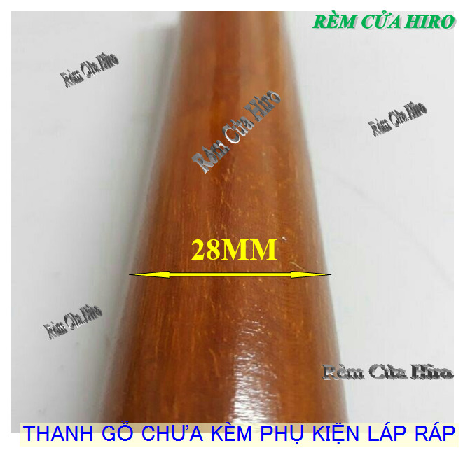 Thanh treo rèm màn cửa gỗ không kèm phụ kiện