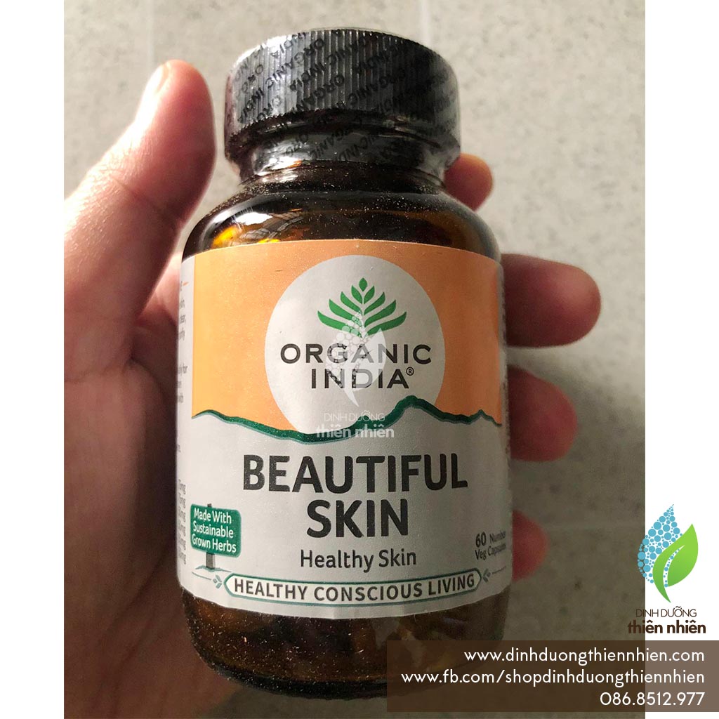 [DATE 2026] Viên Uống Thảo Mộc Đẹp Da - Ngăn Mụn Organic India Beautiful Skin 60 Viên