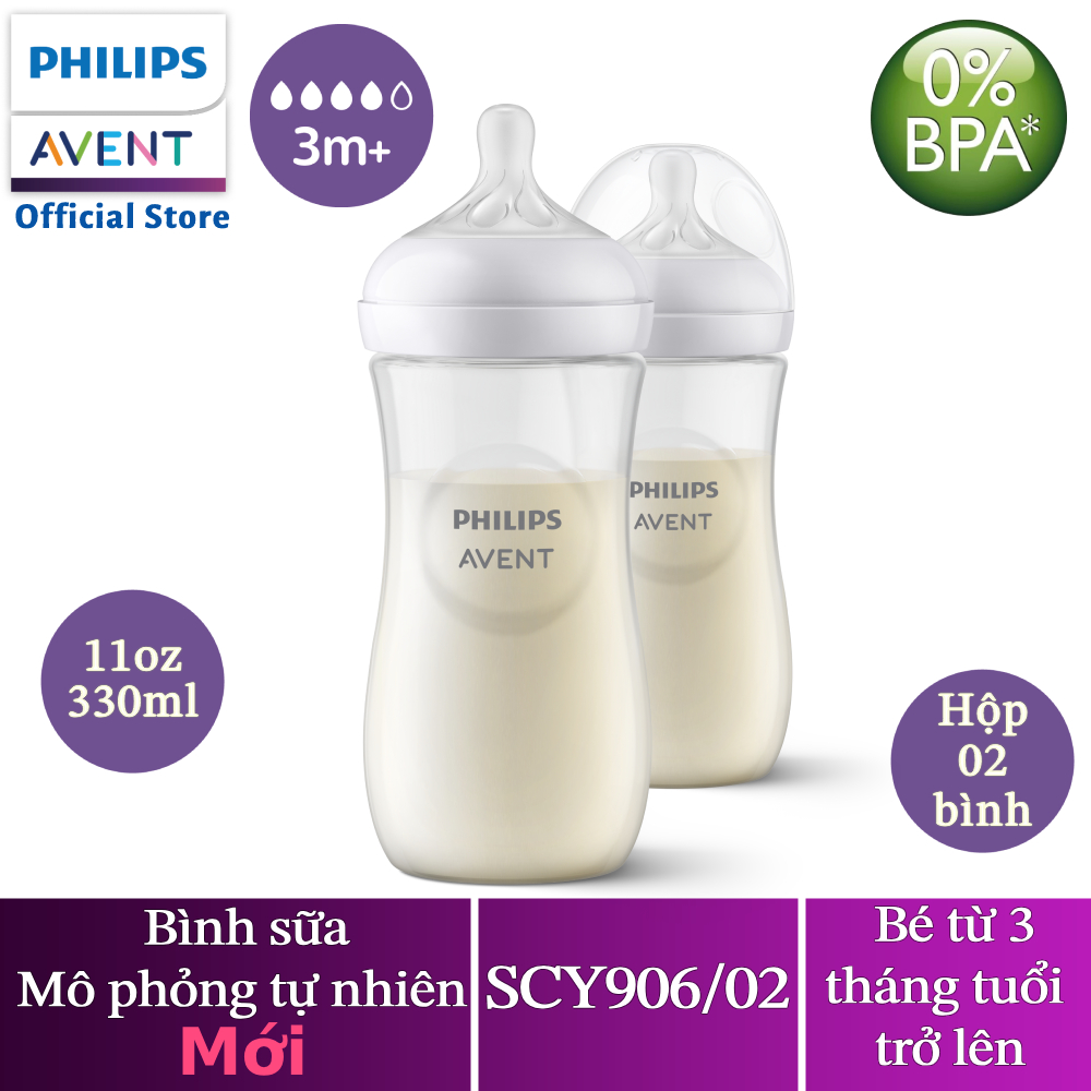 Philips Avent Natural response bottle 330ml, twin pack