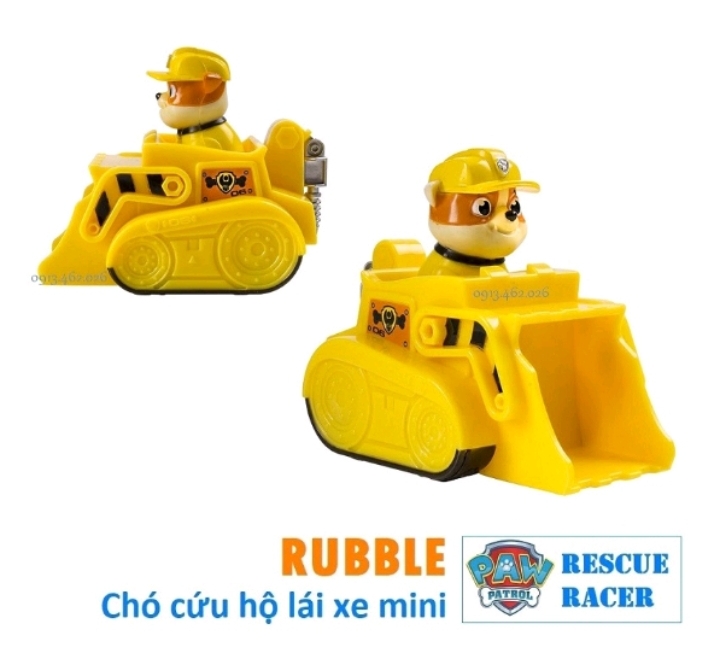RUBBLE - Rescue Racer - Paw Patrol - Made in Vietnam toys