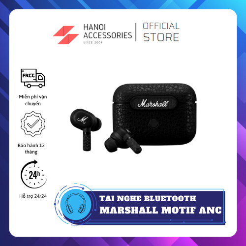 Tai Nghe Bluetooth Marshall MOTIF ANC, Âm thanh nổi, chất lượng cao