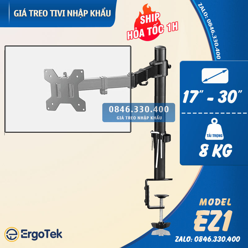 Giá treo màn hình ErgoTek EZ1 17 - 30 inch - Tay treo màn hình Xoay 360 độ - Arm Monitor [ Rẻ Hơn NB F80 ]