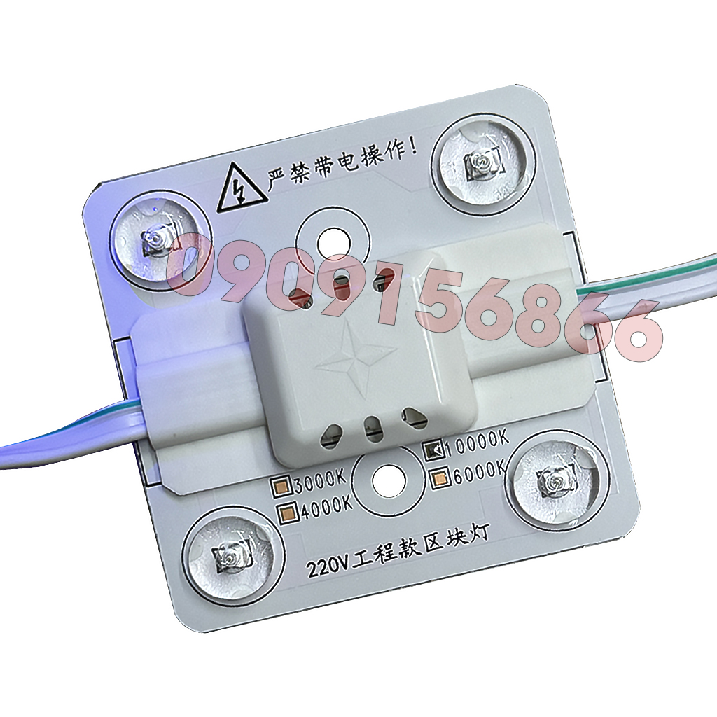 Led hắt 4 bóng điện 220v siêu sáng, kích thước 65mm, công suất 4w/ vỉ