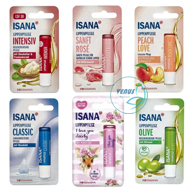 Son dưỡng môi Isana Đức dưỡng môi căng mọng hồng mịn bảo vệ đôi môi khô 48g - Nội địa Đức