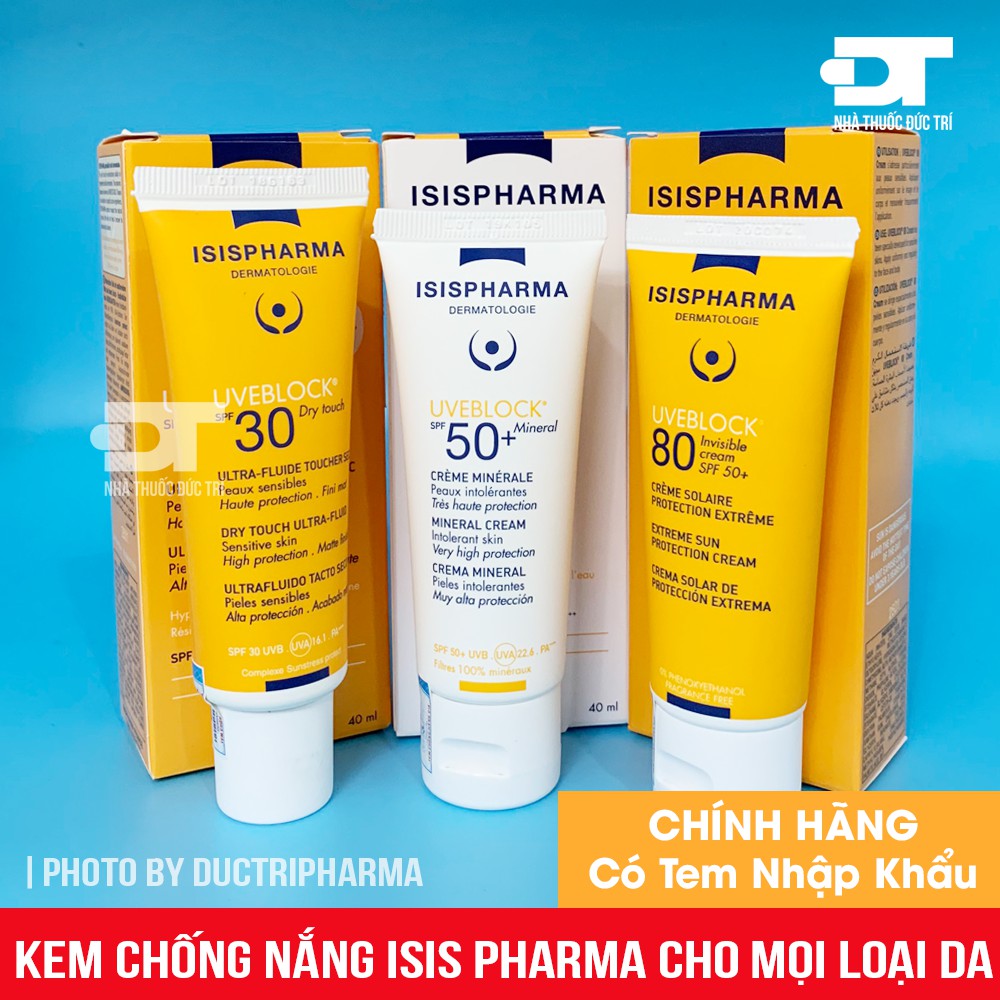 Kem chống nắng khoáng chất ISIS PHARMA UVEBLOCK
