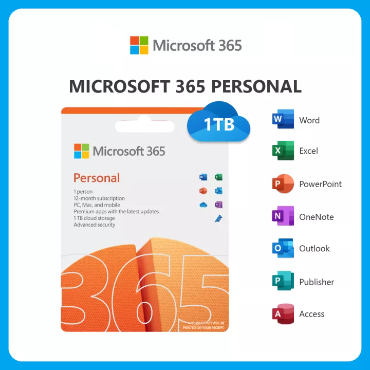 Phần Mềm Microsoft Office 365 Personal 32-bit/x64 English Subscr 1YR