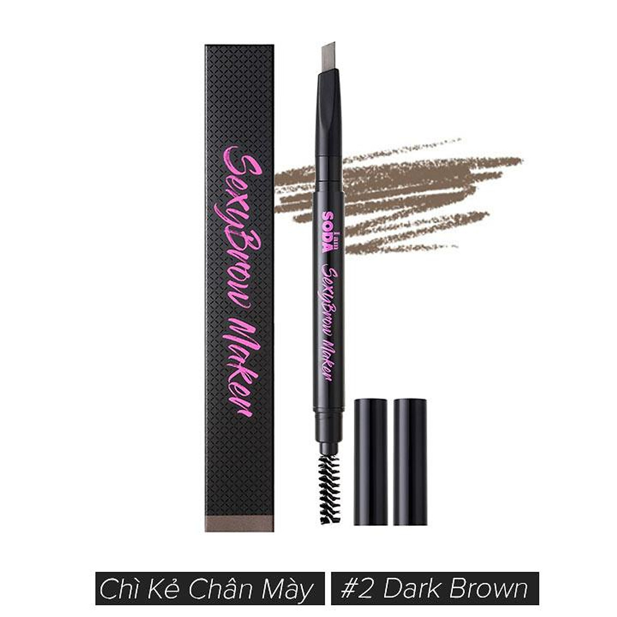 Chì kẻ chân mày i am soda eyebrown 0.3g
