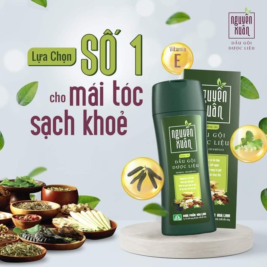 Dầu Gội Dược Liệu Nguyên Xuân Xanh Dưỡng Tóc