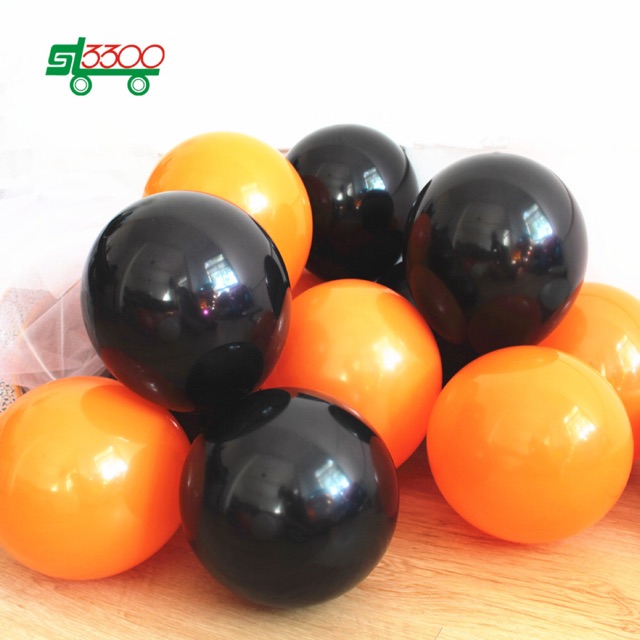 Set 50 bóng cao su đen và cam