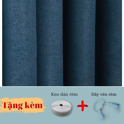Rèm dán tường chất liệu vải thô loại 1 – rèm vải thô cản nắng 100%