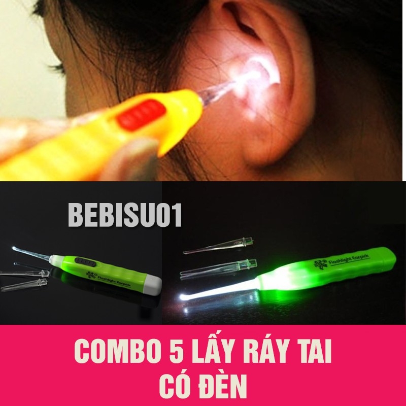Lấy ráy tai có đèn 3 đầu 🍉