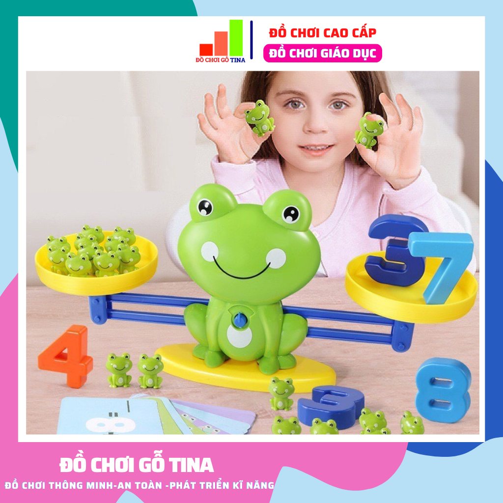 Đồ chơi cho bé cân ếch đồ chơi giáo dục toán học thông minh cho trẻ ếch cân bằng trọng lượng hỗ trợ học toán