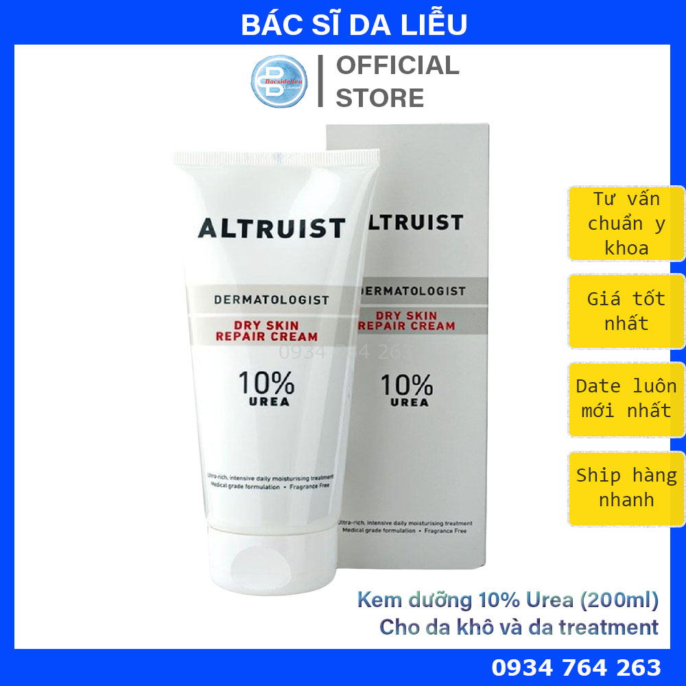 Kem dưỡng Altruist Dry Skin Cream (200ml) 10% urea, phục hồi, siêu cấp ẩm