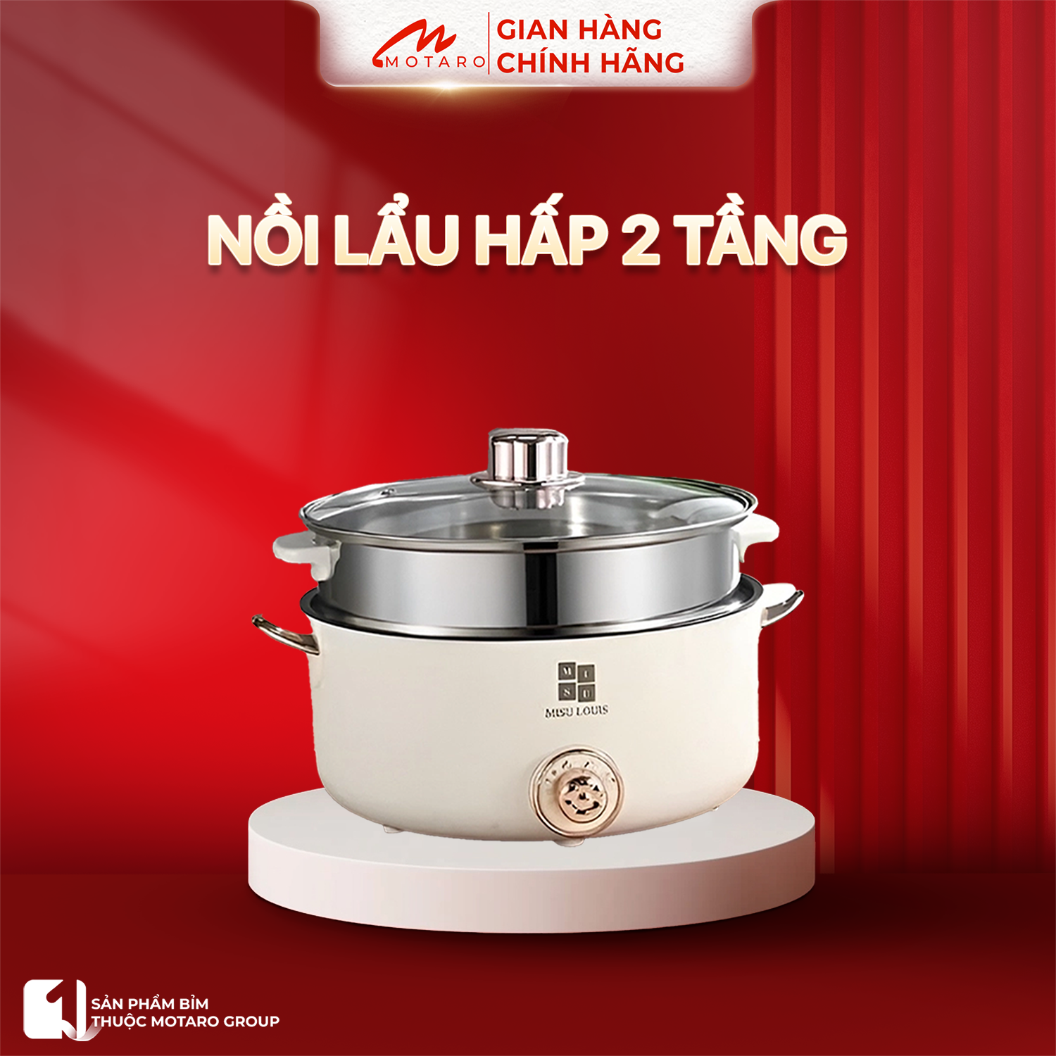[Màu Ngẫu Nhiên] Nồi Lẩu Hấp 2 Tầng