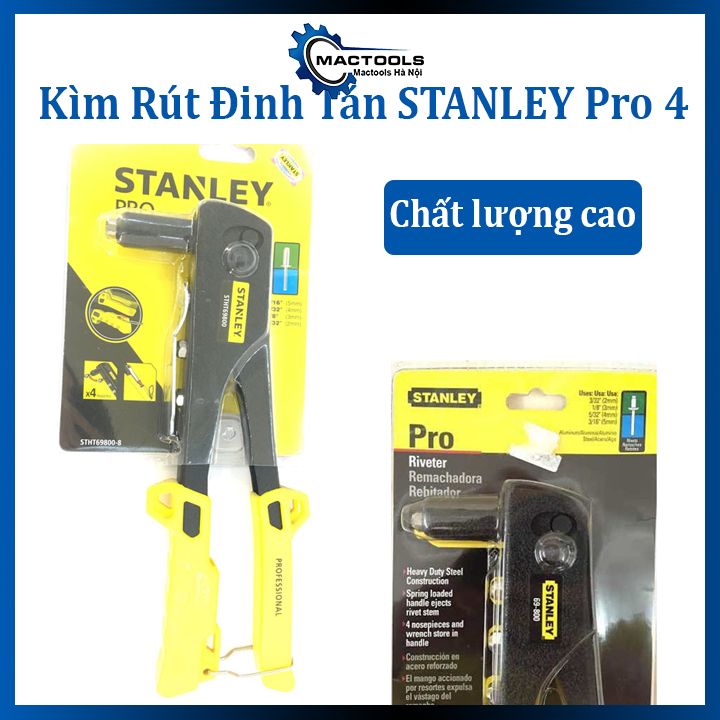 Kìm rút đinh tán STANLEY Pro 4 lỗ cao cấp chuyên dụng